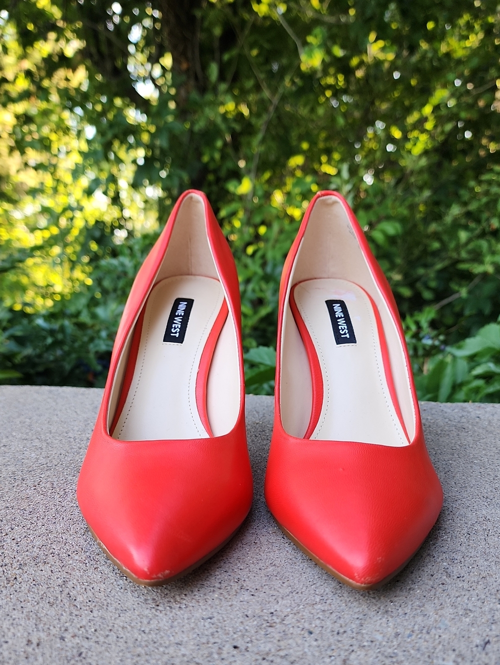 Nine West Red Pointed-Toe Stiletto Pumps - Picture 4 of 17